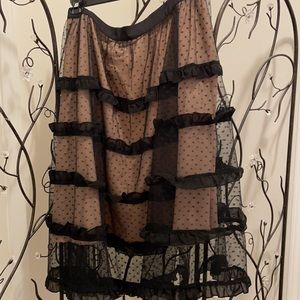 Eloquii Dot Lace Tier Skirt 24W